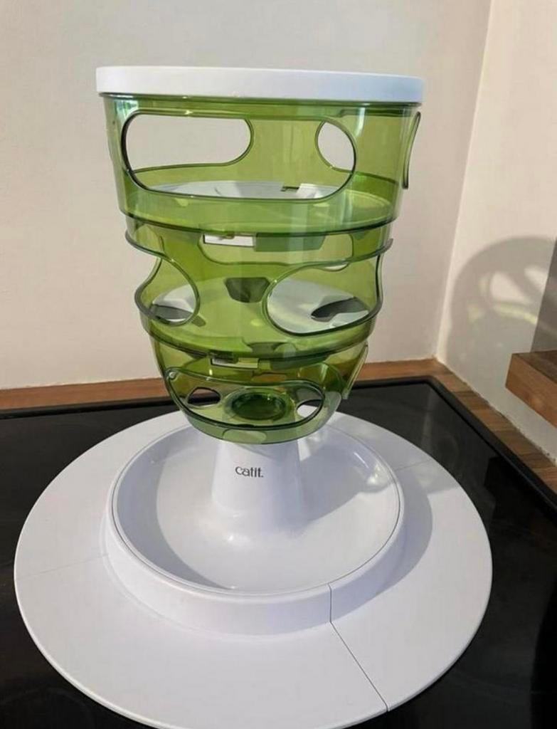 Catit Senses 2.0 Food Tree - Wit/Groen - Voerbak - Ø 35 cm, Enlèvement ou Envoi, Comme neuf