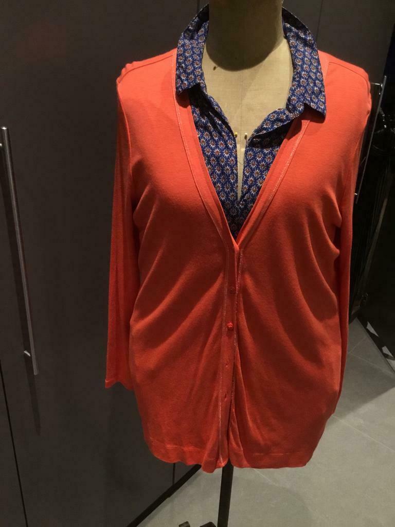 MAYERLINE, Fijne cardigan,, maat 1L, Mayerline, Ophalen of Verzenden, Zo goed als nieuw, Oranje