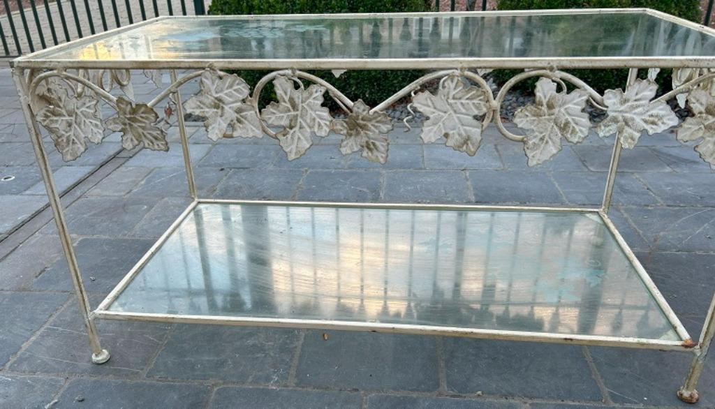 Petite table basse d’appoint vintage pour véranda, Enlèvement