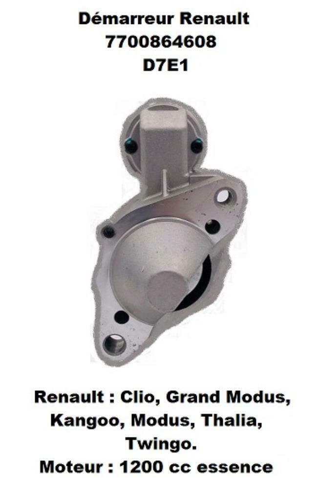 Démarreur Renault Clio, Twingo, Kangoo 1200 cc, Enlèvement ou Envoi, Révisé, Renault