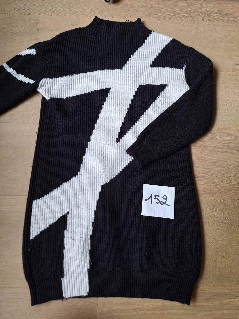 winterjurk Fun&fun zwart wit mt 152, Gebruikt, Meisje, Fun&fun, Ophalen of Verzenden