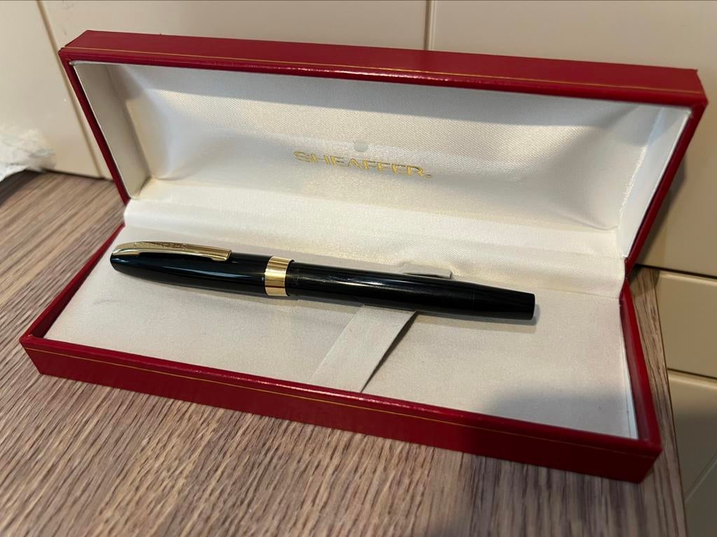 Vintage Sheaffer Touchdown 2 kleur en F punt, Verzamelen, Ophalen of Verzenden, Zo goed als nieuw, Sheaffer