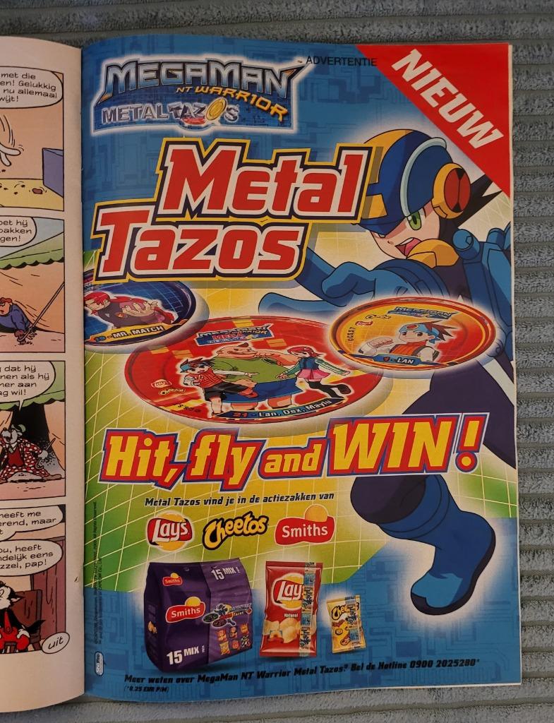 Publicité MEGAMAN METAL TAZOS, objet de collection, Envoi, Olympique, Autres types