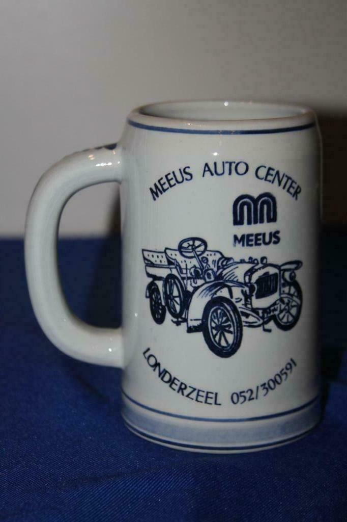 Meeus auto center Londerzeel , pot Delfts blue handpainted, Ophalen of Verzenden