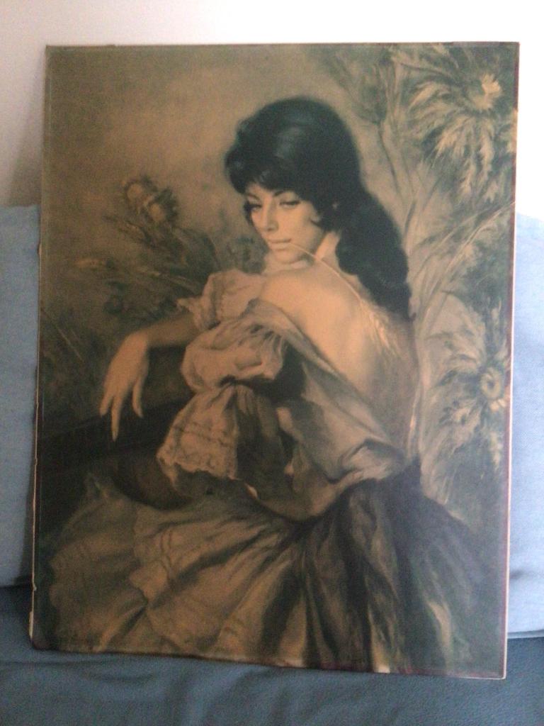 Tableau peinture signé F.Ribeira, Antiquités & Art, Enlèvement
