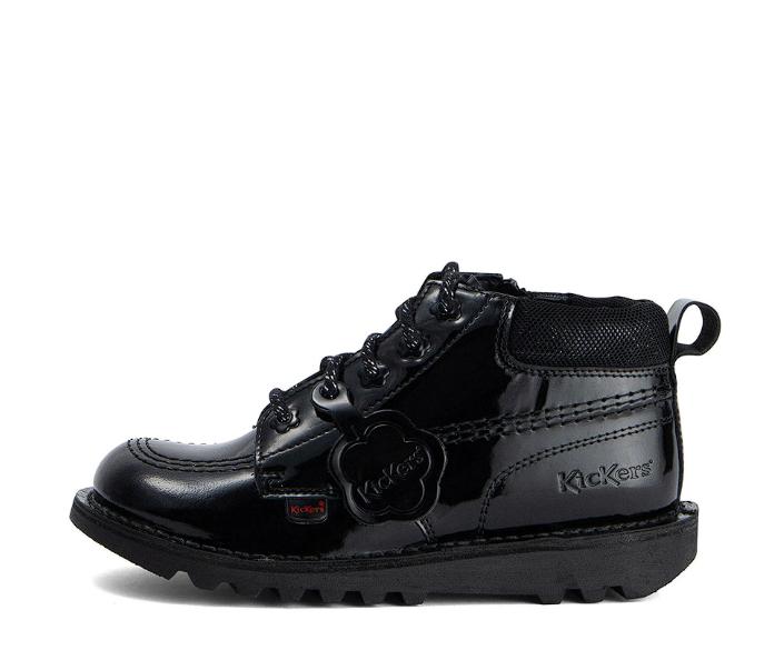Kickers Leather Black Boots, Nieuw, Ophalen of Verzenden, Laarzen, Meisje