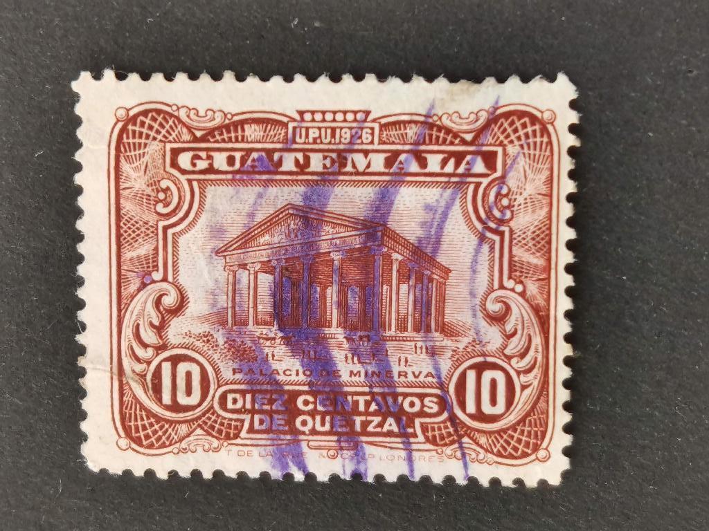 Guatemala 1929 - Temple de Minerve, Enlèvement ou Envoi, Affranchi, Amérique centrale