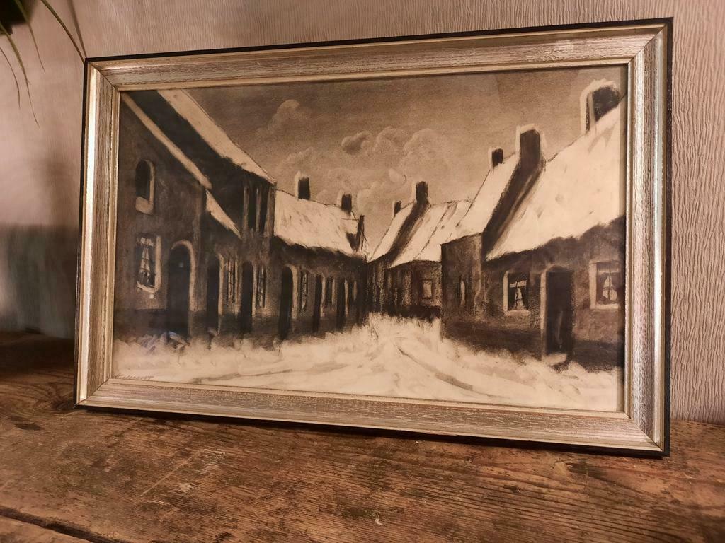 Houtskooltekening A.Everaert, Antiek en Kunst, Ophalen of Verzenden