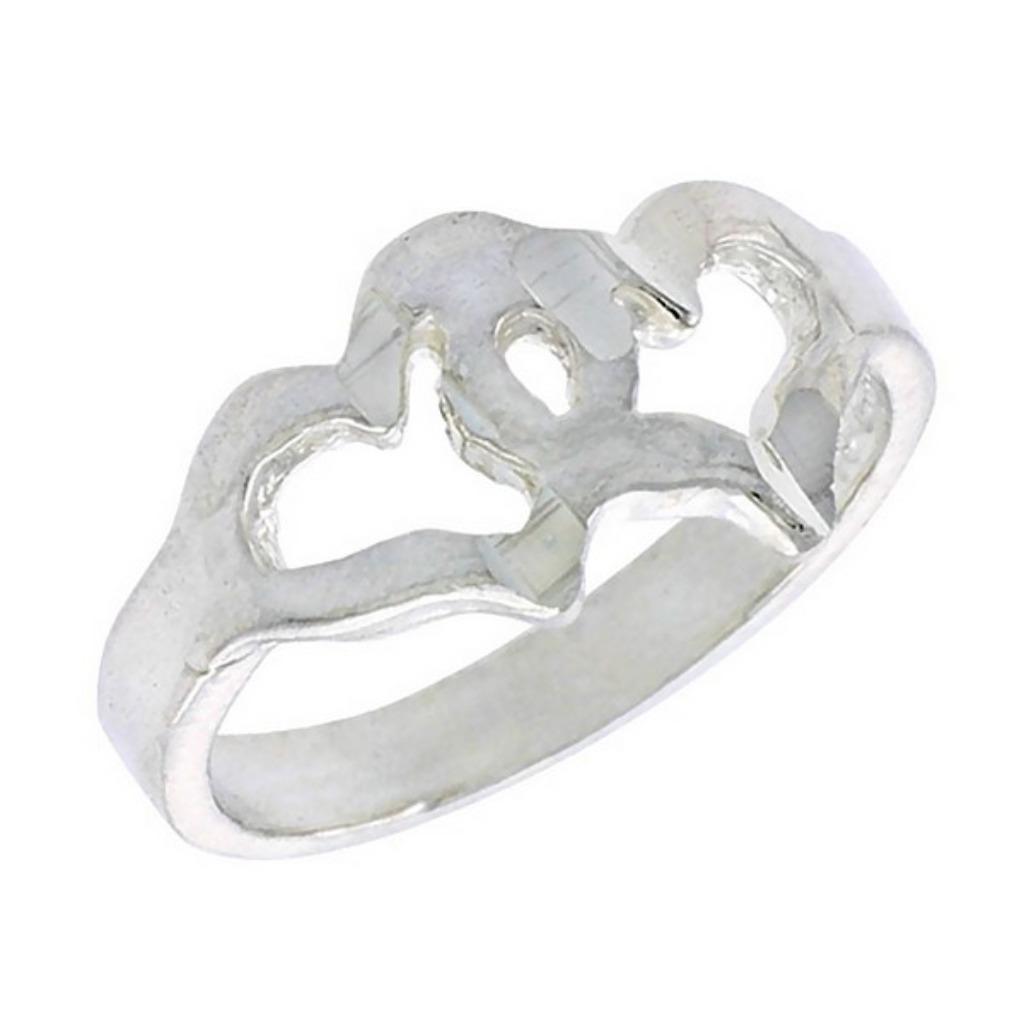 Bague pour enfant en argent sterling 925 avec cœurs - OP=OP , Enlèvement ou Envoi, Neuf, Argent, Bague