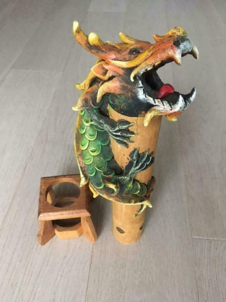 Rokende  wierookhouder drakenfiguur, Ophalen of Verzenden, Zo goed als nieuw