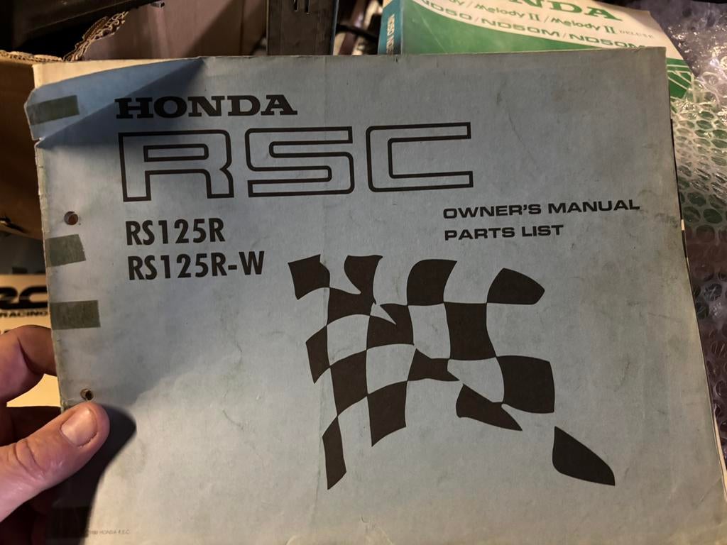 Manuel d'utilisation et liste des pièces RSR125, Motos, Modes d'emploi & Notices d'utilisation, Enlèvement ou Envoi, Honda