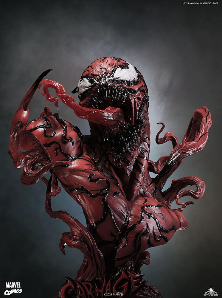 Queen Studios Carnage Life size bust spiderman venom marvel, Verzamelen, Ophalen, Zo goed als nieuw, Fantasy