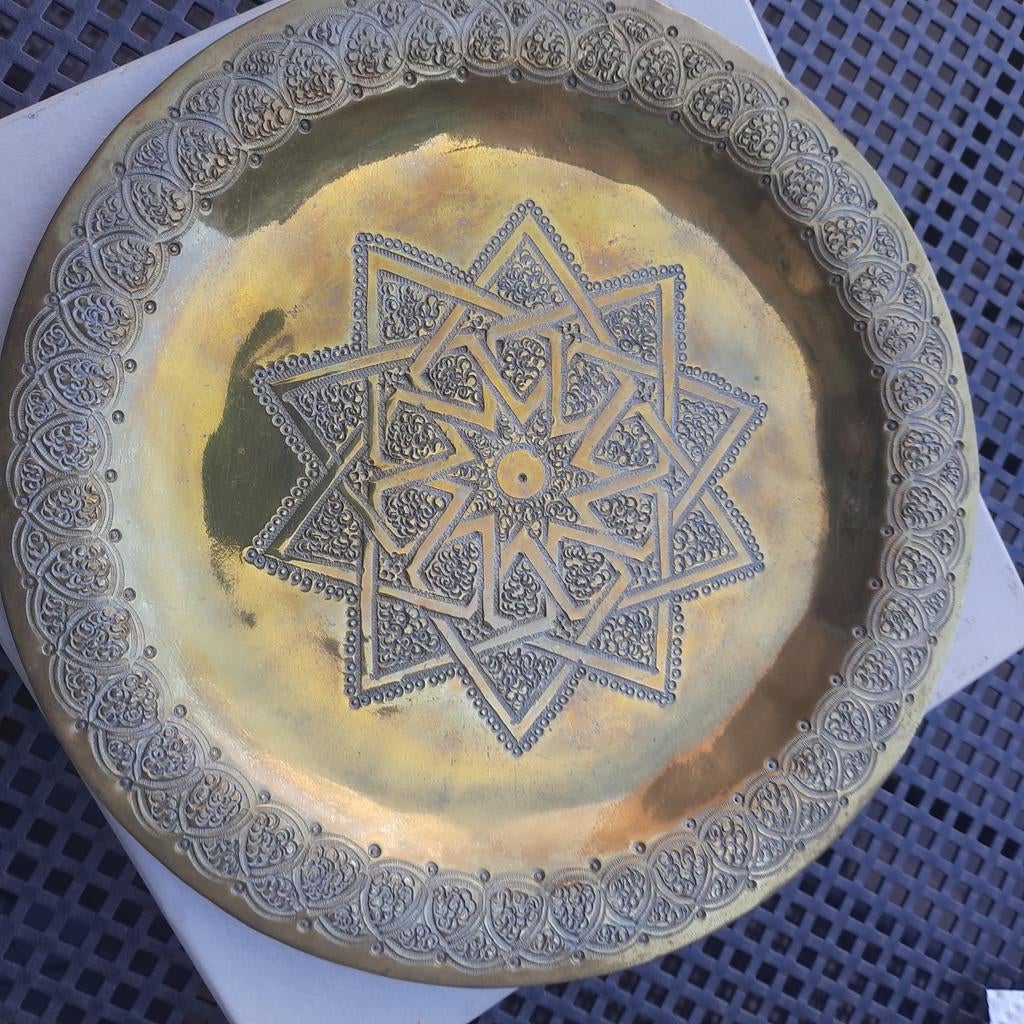 PLATS ORIENTAUX EN CUIVRE 2 pièces., Enlèvement