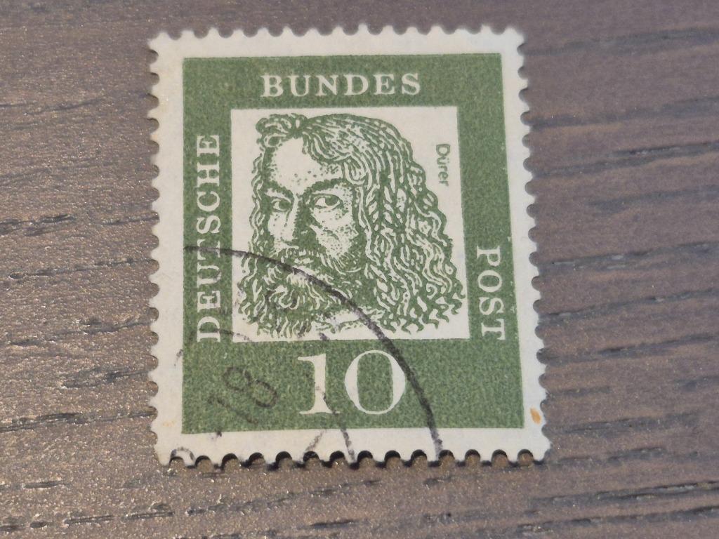 Postzegel Deutsche Bundespost Dürer 10 pfenning, Ophalen of Verzenden