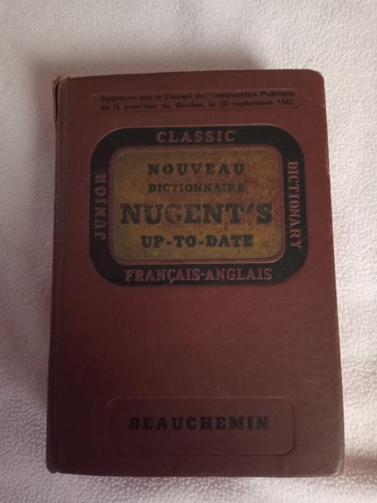 Livre ancien nouveau dictionnaire nugent's un p to date, Enlèvement ou Envoi
