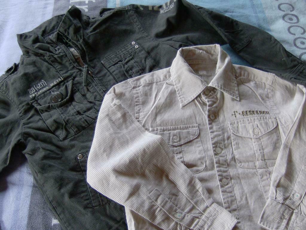 hemd maat 122 + jas zwart met rits maat 134, Ophalen of Verzenden, Gebruikt, Jongen, Overige typen