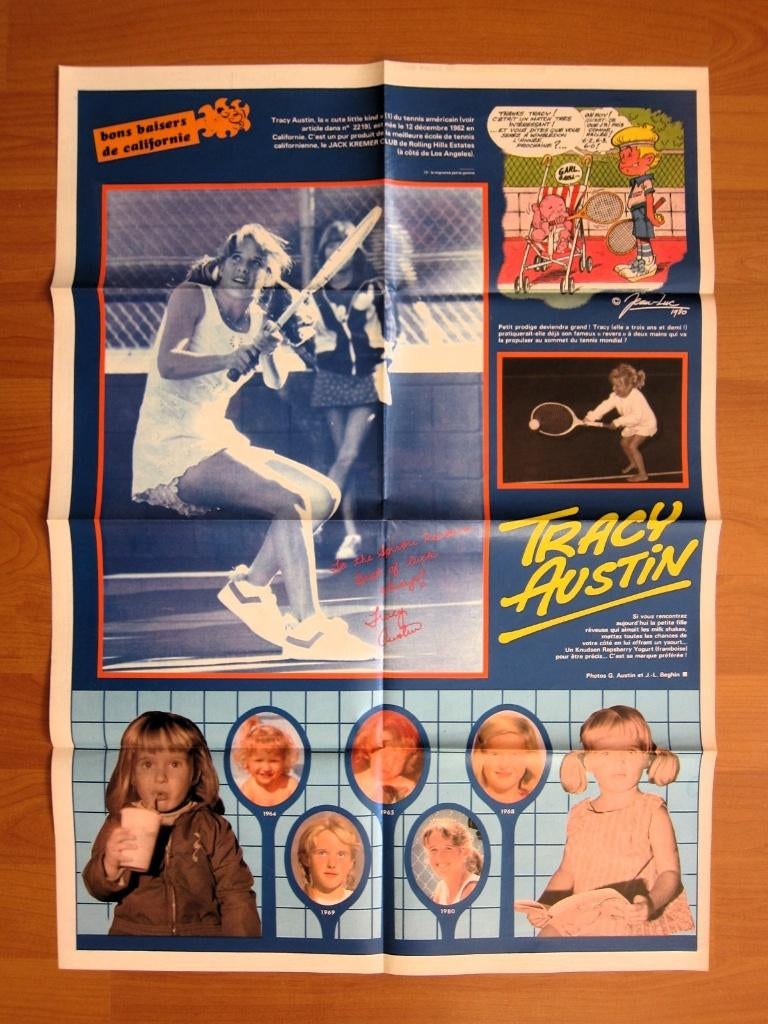Poster double Spirou 2235 Tennis + Auto (1981) Neuf, Jidehem, Eén stripboek, Nieuw, Ophalen of Verzenden