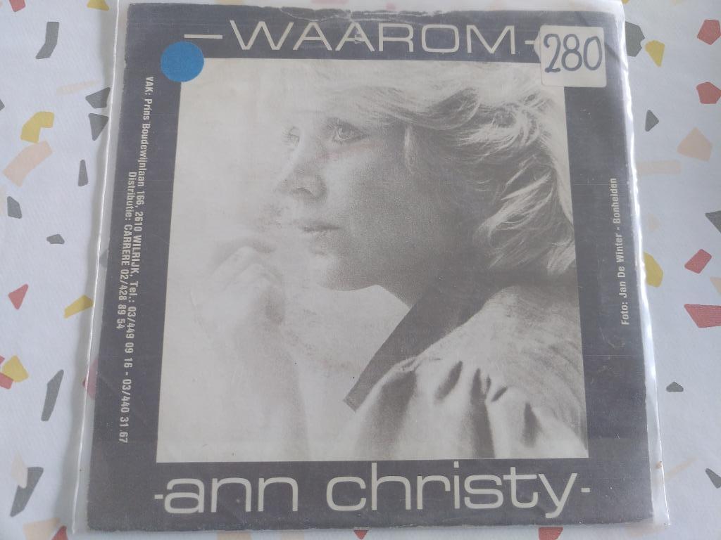 45T ANN CHRISTY---WAAROM--, CD & DVD, Enlèvement ou Envoi, Utilisé, En néerlandais