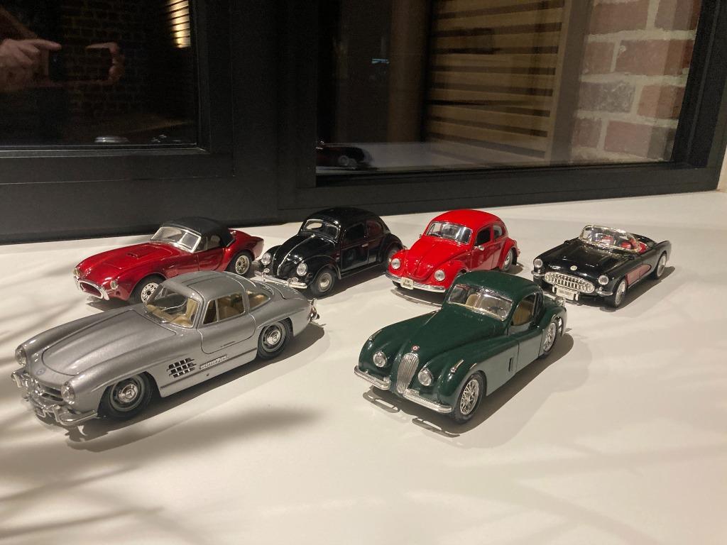 1:24 Miniatuur - Mercedes - Jaguar - Corvette - Volkswagen -, Ophalen of Verzenden, Zo goed als nieuw, Auto's
