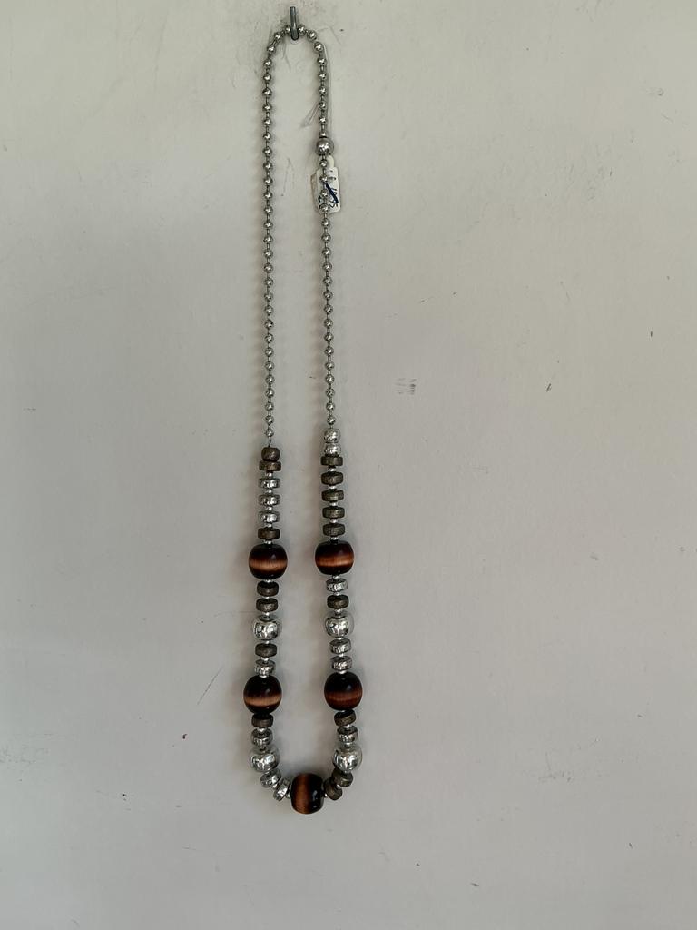 Nouveau collier, Bijoux, Sacs & Beauté, Colliers, Enlèvement ou Envoi, Neuf, Brun
