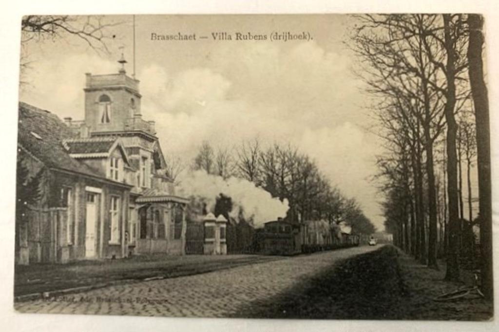 BRASSCHAAT - BRASSCHAET - Stoomtram bij Villa Rubens - 1905, Ophalen of Verzenden, Voor 1920, Gelopen, Antwerpen