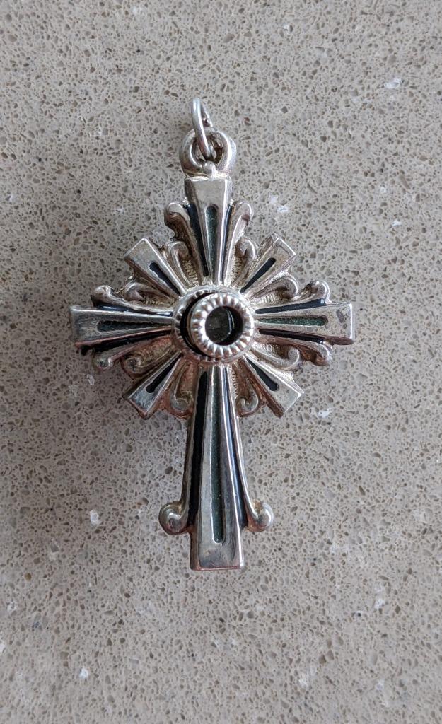 Stanhope Viewer Cross, kruis verzilverd. Labre, Ophalen of Verzenden