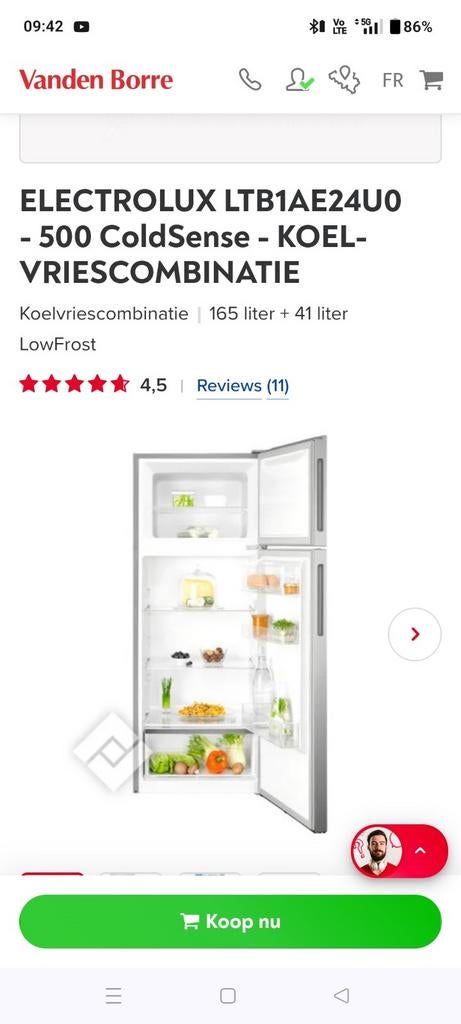 Koel-vriescombinatie, Ophalen