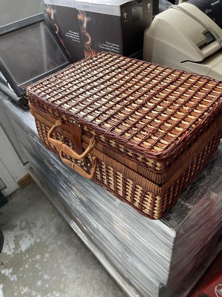 Picknickmand van gevlochten riet – NIEUW, Hobby en Vrije tijd, Picknickmanden, Ophalen of Verzenden, Nieuw