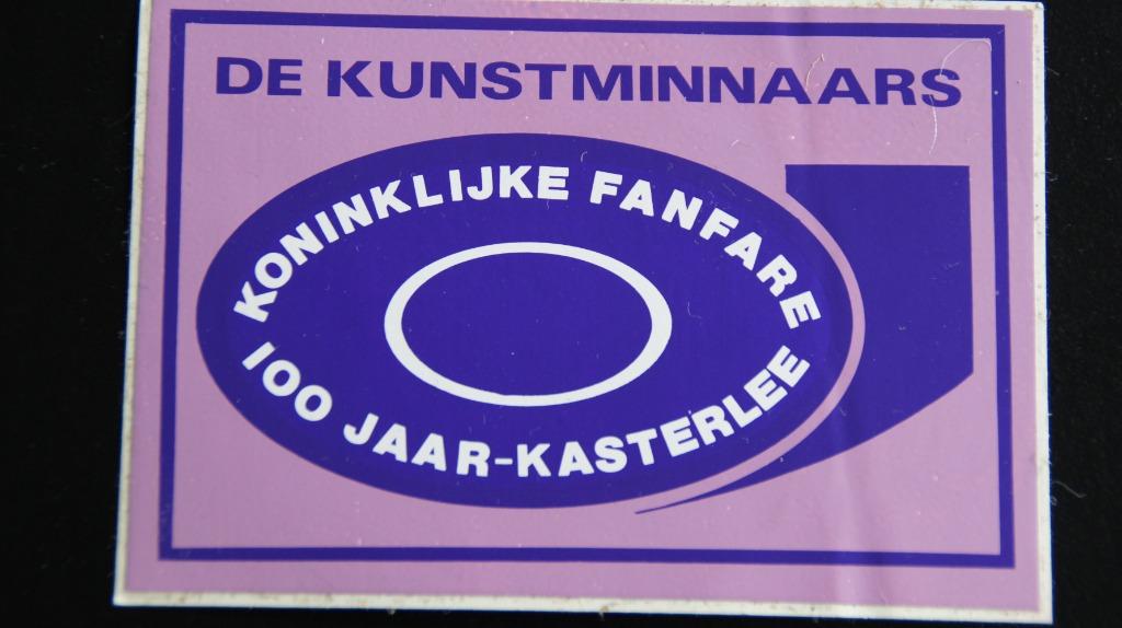 sticker Koninklijke Fanfare Kasterlee 100 jaar De Kunstminna, Verzamelen, Ophalen of Verzenden, Nieuw, Bedrijf of Vereniging