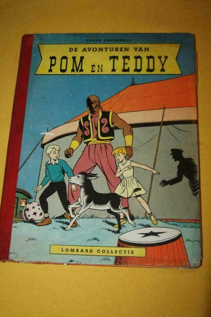 De avonturen van Pom en Teddy 1e druk HC 1956., Gelezen, Eén stripboek, Ophalen of Verzenden, Frans Craenhals