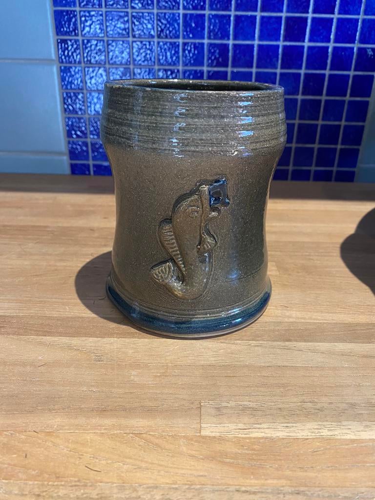 Chope Orval en grès grise 33cl neuf signé, Enlèvement ou Envoi