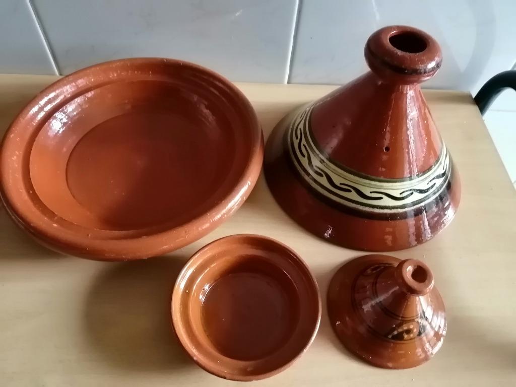 Tajine marocain émaillé pour 1 à 2 personnes Ø 26 cm + 1mini, Maison & Meubles, Enlèvement ou Envoi
