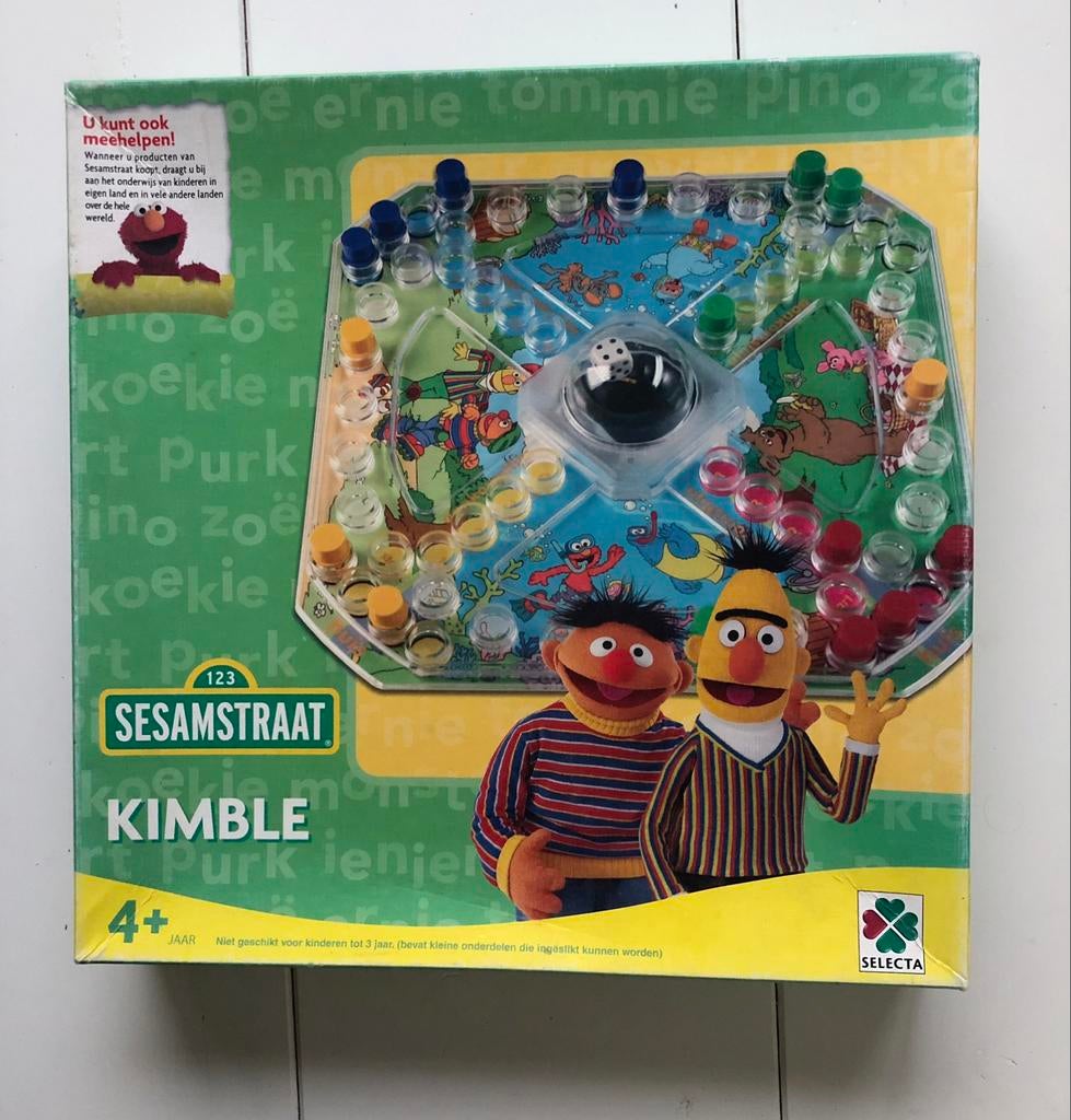 SESAMSTRAAT KIMBLE gezelschapspel mens erger je niet, Ophalen of Verzenden, Gebruikt