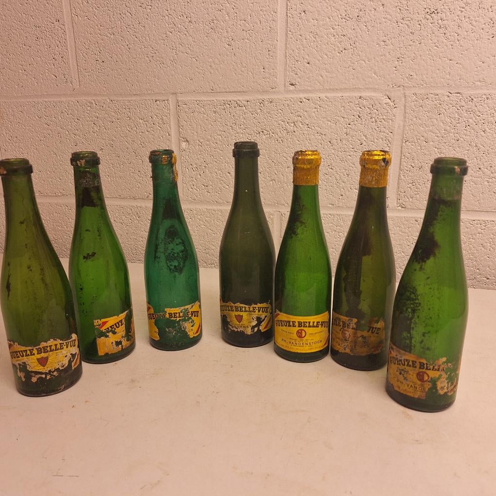 7 anciennes bouteilles de Geuze vides, Enlèvement ou Envoi, Utilisé, Bouteille(s)