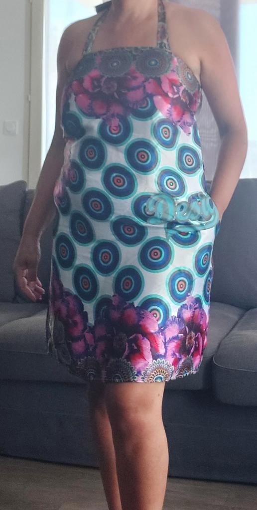 DESIGUAL satijnen halterjurk maat XL, Kleding | Dames, Jurken, Zo goed als nieuw, Ophalen of Verzenden