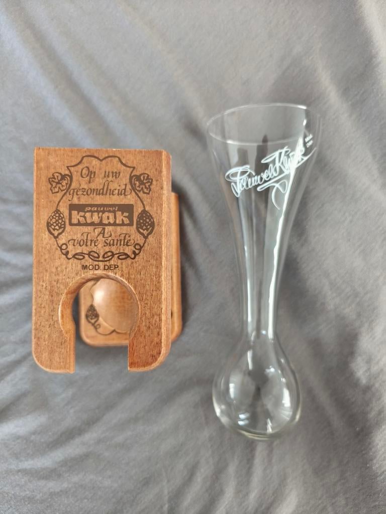 Kwak glas met houder, Verzamelen, Ophalen, Gebruikt