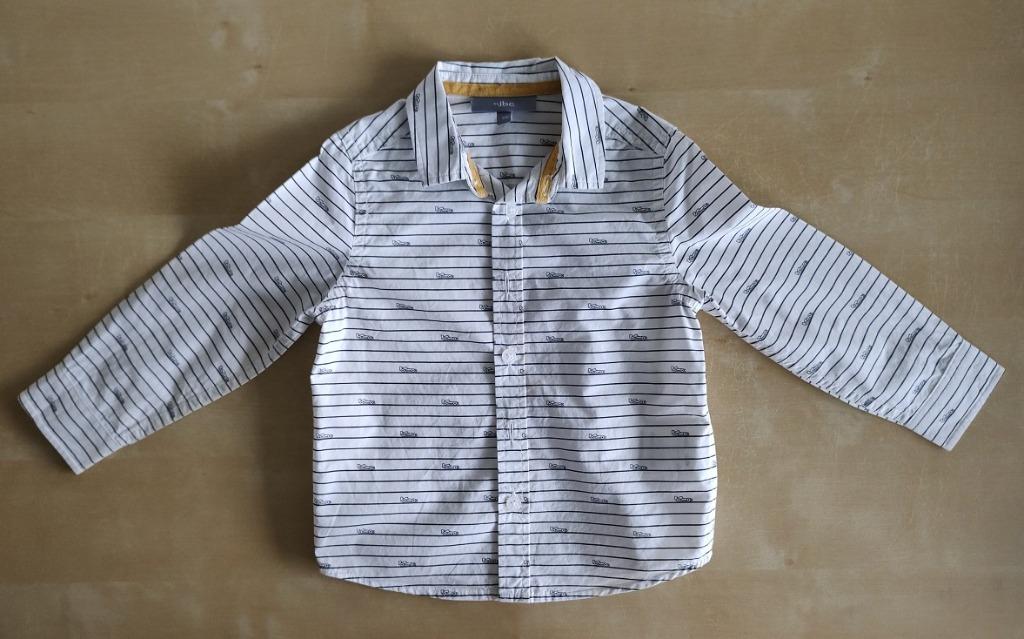 Mooi wit hemdje met raceauto's, maat 98, Kinderen en Baby's, Kinderkleding | Maat 98, Overhemd of Blouse, JBC, Ophalen of Verzenden