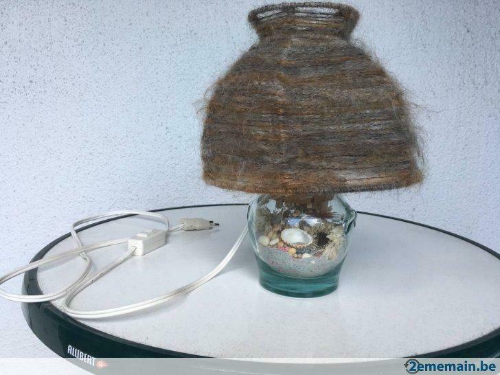 Lampe pied en verre, Ophalen, Gebruikt, Glas
