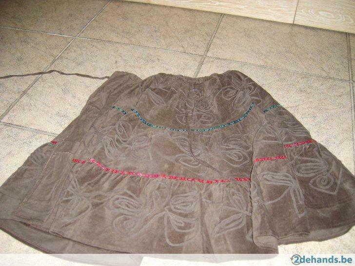 Rok bruin velours American outfitters maat 12 jaar, Ophalen, Gebruikt, Meisje, Jurk of Rok