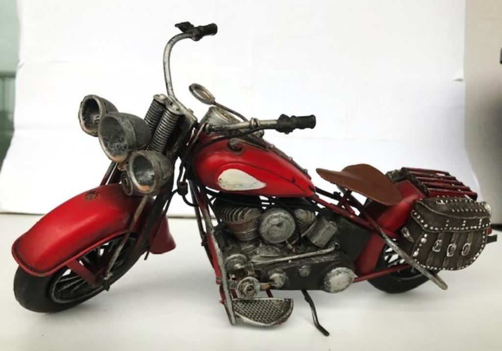 Moto Harley vintage 1/18 zijtassen Schaalmodel 30 cm😎💑🎁🤗, Ophalen of Verzenden, Zo goed als nieuw, 1:5 t/m 1:8, Motor