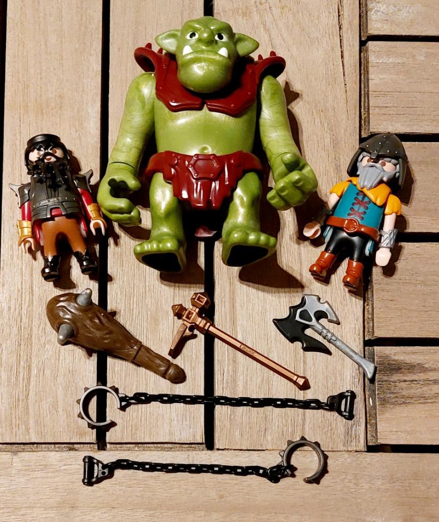 Playmobil 6004 - Reuzentrol met dwergsoldaten, Ophalen of Verzenden, Gebruikt, Complete set