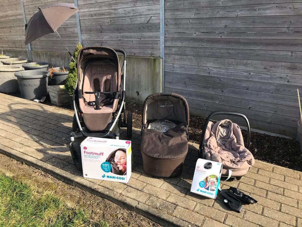 Complete Maxi-Cosi kinderwagenuitzet - 10-delig, Kinderen en Baby's, Ophalen, Gebruikt, Combiwagen, Verstelbare duwstang