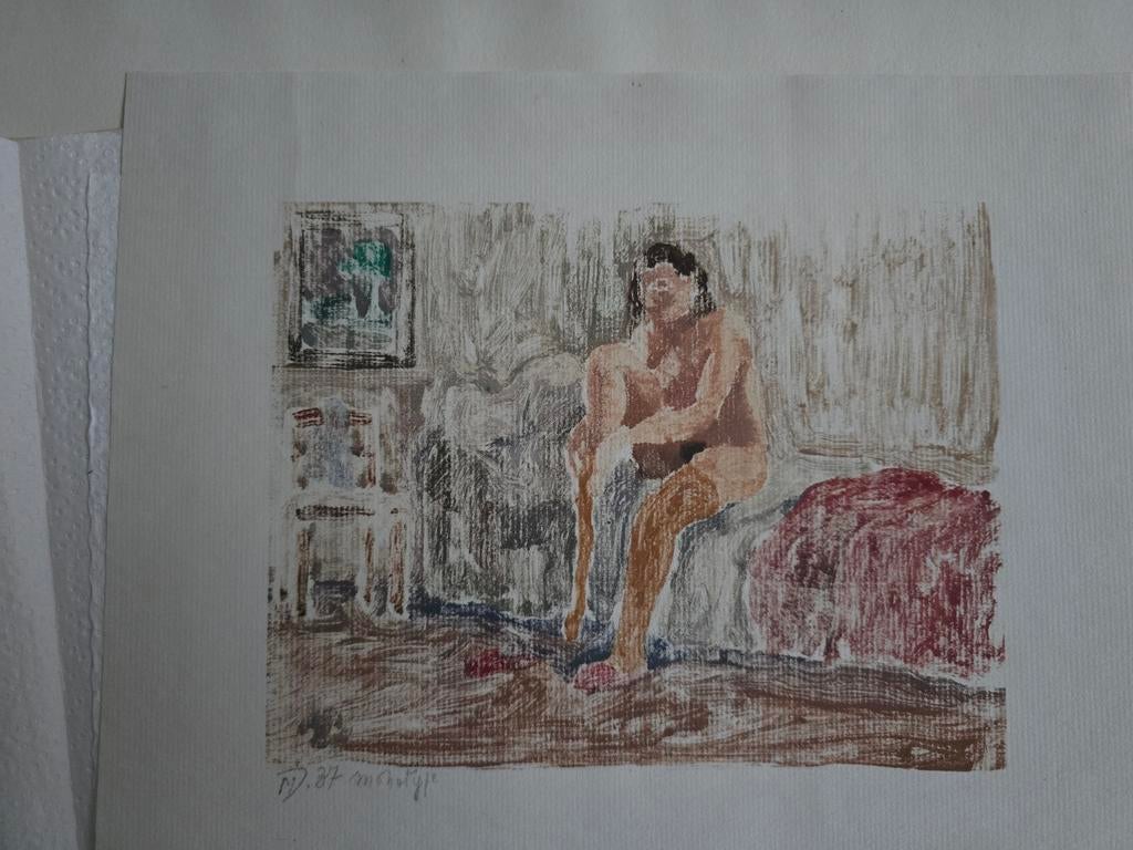 Kleurmonotype van Marcel Dumont. Nu, Antiek en Kunst, Ophalen