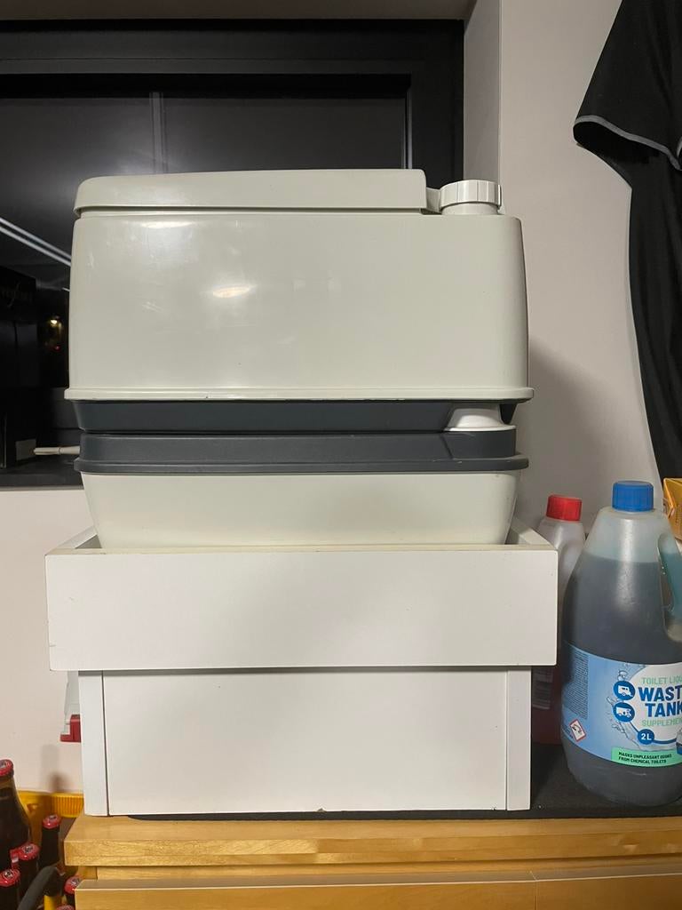 Draagbaar toilet, Enlèvement, Utilisé