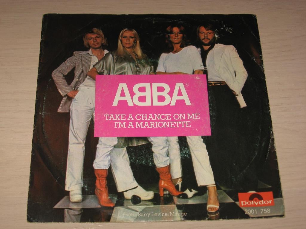 Disque vinyl 45 tours abba take a chance, Ophalen of Verzenden, Zo goed als nieuw