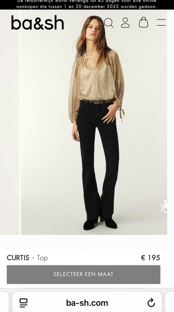 Gouden top Bash maat 3 nieuw, Kleding | Dames, Maat 38/40 (M), Overige kleuren, Bash, Nieuw