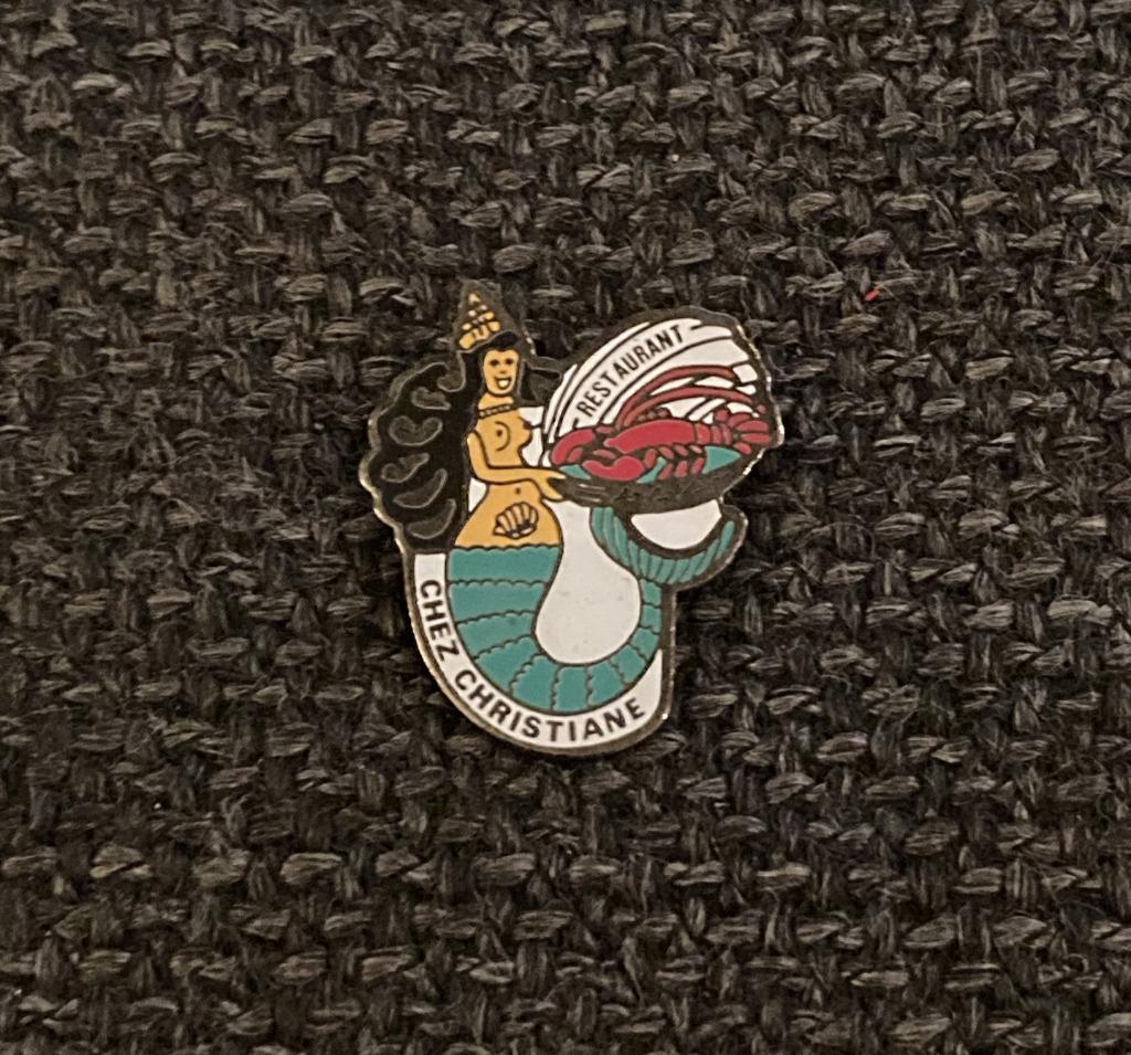 PIN - RESTAURANT - CHEZ CHRISTIANE - HOMARD - KREEFT, Envoi, Utilisé, Autres sujets/thèmes, Insigne ou Pin's