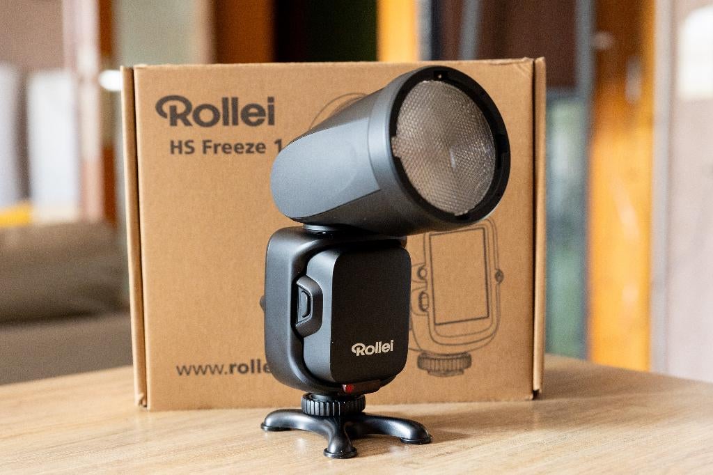 Rollei HS Freeze 1s universele flitser, TV, Hi-fi & Vidéo, Photo | Flash, Comme neuf, Inclinable, Enlèvement