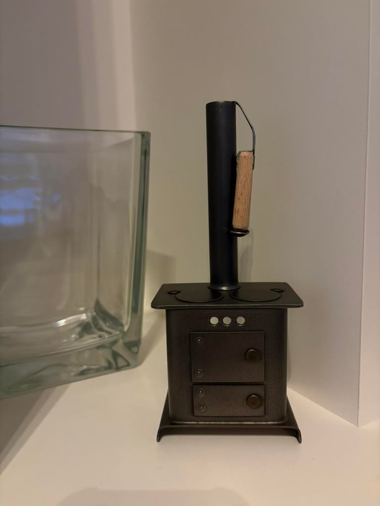Brander met etherische olie, Nieuw, Ophalen of Verzenden, Metaal, Grijs