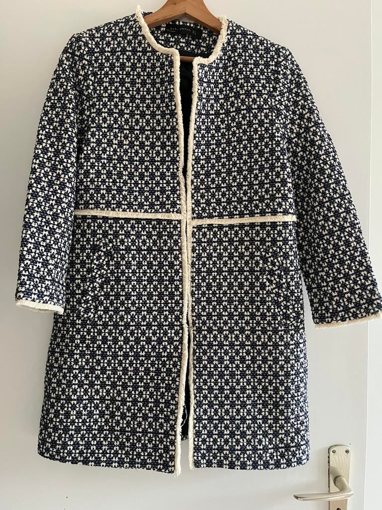 Klassieke jas voor dames van Zara, Ophalen of Verzenden, Nieuw, Maat 38/40 (M), Blauw